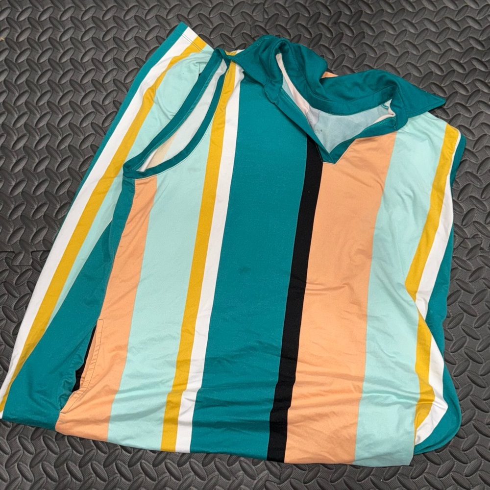 Striped Sleeveless Maxi Dress